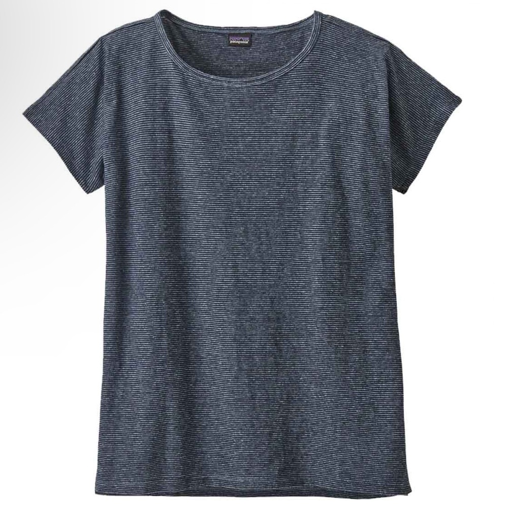 Patagonia Trail Harbor Tee in Blue Large